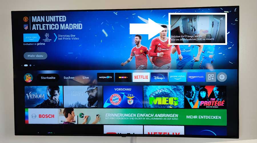 Blink Kamera auf dem TV