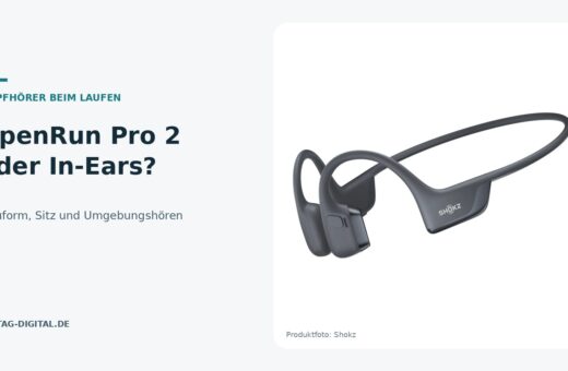 Shokz OpenRun Pro 2 in Schwarz: Artikelbild zum Kopfhörervergleich beim Laufen