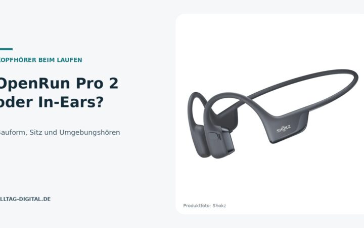 Shokz OpenRun Pro 2 in Schwarz: Artikelbild zum Kopfhörervergleich beim Laufen